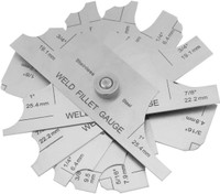 SAMENX tools Fillet Weld Gauge Set Stainless Steel Welding Inspection Gauge Inch/Metric Ring Gauge