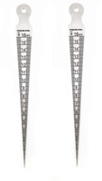 Azlaan Bore Gauge / Taper Gauge 1-16 MM Stainless Steel Hole Size Gauge pack of 2 Bore Gauge