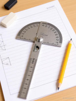 SAMENX Degree Protractor 8' INCH Ruler Professional Metal 0-180° with Adjustable Screw Height Gauge