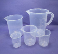 moolenterprises Transparent Plastic Measuring Jug 500ml Beakers 250.100.50.25ml Measuring Cup Set(500 ml)