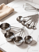 STOREeASY Stainless Steel Cups and Spoons Set for Kitchen - 8 pieces Measuring Cup Set(250 ml, 125 ml, 80 ml, 60 ml, 1.25 ml, 2.5 ml, 5 ml, 15 ml)