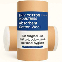 Shiv Cotton Industries 1 Kg Surgical Absorbent Cotton Roll – Premium Quality for Medical Use Interactive dressings Medical Dressing(Pack of 1)