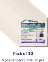 Slaney Healthcare Gauze Swab (10 X 10 Cm X 8 Ply) Gauze Medical Dressing(Pack of 10)