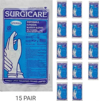 SURGICARE SURGICAL GLOVES Rubber Surgical Gloves(Pack of 30)