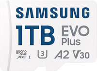 SAMSUNG A2 V30 EVO Plus 1 TB MicroSDXC Class 10 160 MB/s  Memory Card Compatible with Mobile, Tablet, Computer, Gaming Console, Camera(With Adapter)