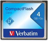 Verbatim 95188 95188 CF Card 4 GB Compact Flash Class 4 4 MB/s  Memory Card Compatible with Computer, Camera