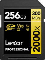 Lexar LSD2000256G-BNNNG Professional 2000x 256 GB SDXC Class 10 300 MB/s  Memory Card Compatible with Camera