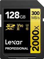 Lexar Professional 2000x 128 SDXC Class 10 300 MB/s  Memory Card