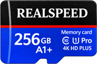 Realspeed Micro RS256G 4K HD 256 GB MicroSD Card Class 10 140 MB/s  Memory Card Compatible with Camera, Computer, Gaming Console, Mobile, Tablet