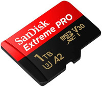 SanDisk SDSQXCD-1T00-GN6MA Extreme Pro 1 TB MicroSDHC Class 10 200 MB/s  Memory Card Compatible with Camera, Mobile