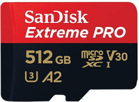 SanDisk SDSQXCD-512G-GN6MA Extreme Pro 512 GB MicroSDHC Class 10 200 MB/s  Memory Card Compatible with Camera, Mobile