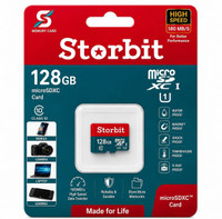 STORBIT MicroSDHC HDHC card 128 GB SDHC UHS-I Card Class 10 180 MB/s  Memory Card Compatible with Gaming Console, Computer, Tablet, Camera, Mobile