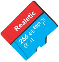 Realstic 256GB-Rl-mmc-052S Ultra 256 GB MicroSDXC Class 10 130 MB/s  Memory Card Compatible with Camera, Camera, Gaming Console, Mobile, Tablet