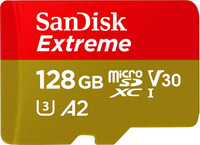 SanDisk SDSQXAA-128G-GN6MN Extreme A2 128 GB MicroSDXC Class 10 190 MB/s  Memory Card Compatible with Camera, Mobile