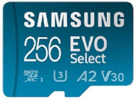 SAMSUNG EVO Select EVO Select 256 GB MicroSDXC Class 10 130 MB/s  Memory Card Compatible with Camera, Gaming Console, Mobile, Tablet(With Adapter)