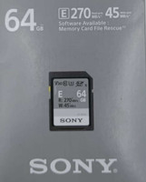 SONY SF-E64 Hi- Speed SF-E64A 64 GB MicroSDXC Class 10 270 MB/s  Memory Card Compatible with Camera, Gaming Console, Computer