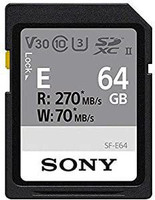 SONY SF-E64 Hi- Speed Memory Card 64Gb Read speed 270mb/ps write Speed 4mb/ps 64 GB SD Card UDMA 7 270 MB/s  Memory Card Compatible with Computer, Camera, Gaming Console