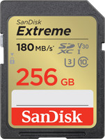 SanDisk Extreme Extreme 256 GB SDHC Class 10 180 MB/s  Memory Card Compatible with Camera