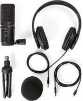 ZOOM ZUM-2 PMP Podcast Mic Pack Podcast USB Microphone Headphones Tripod Windscreen USB Cable(Black)
