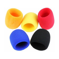 WON 10 pcs Handheld Microphone Windscreen Windshield Sponge Foam Mic Cover 5 picThick Microphone Black Sponge Foam Pop Filter Windscreen Cover Protection(Multicolor)