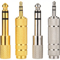 LipiWorld 4 Pieces Headphone Adapter 6.35mm Male to 3.5mm Female and Audio Stereo Plug 3.5mm Male to 6.35mm Female (Available Color) connect your smartphones, tablets, iPod, MP3 or headphones with standard 3.5mm 1/8 inch to most pro audio and home audio equipment, such as amplifiers, mixing console,