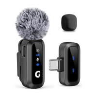 Grenaro Mini Wireless Mic for YouTube, Mic Wireless With Magnetic Patch, Mike Wireless Microphone