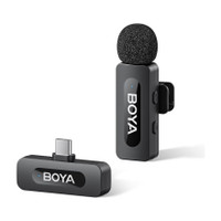 BOYA BY-V10 2.4 ghz Omnidirectional Wireless System with a Transmitter Microphone Microphone
