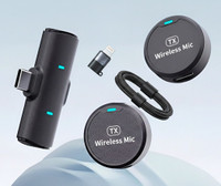 Foxne Point TX Dual Wireless Lavalier Mic with USB-C & Lightning Support_MQ102 Microphone