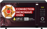 LG 32 L with Diet Fry, 360 Motorised Rotisserie for crispy and tasty bar-be-que recipes and 301 Auto Cook Menu Convection Microwave Oven(MC3286BRUM, Black)