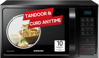 Samsung 28 L Curd Making, Pre heat, Eco Mode, Power Defrost, Auto Cook Convection & Grill Microwave Oven(MC28A5013AK, Black)