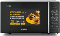 Whirlpool 20 L 18 Auto Cook Recipes, Feather Touch Membrane Solo Microwave Oven(MAGICOOK PRO 20SE black, Black)