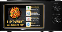 Haier 19 L Inverter Technology, Light Weight, Defrost, 5 Power Levels Solo Microwave Oven(HIL1901MBPB, Black)