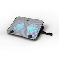 EVOFOX Frost 15.6 inches with blue LED 2 Fan Ergonomic Cooling Pad with Adjustable Height(Grey)
