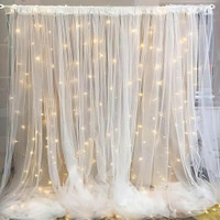 PARTY MIDLINKERZ Solid White Net Curtain, Birthday Decoration Items LED Fairy Lights for Kids & Adults Balloon(White, Pack of 6)
