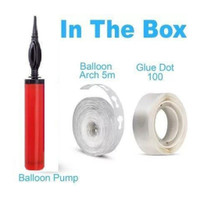 PARTY MIDLINKERZ Solid Balloon Pump with Glue Dots & Arch Strip Roll for Balloon(Multicolor, Pack of 3)