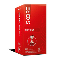 SKORE NotOut s | Climax Delay Lubrication | 1500+ Dots Condom(20 Sheets)