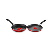 Pigeon Duo Pack,Fry pan and tawa Non-Stick Coated Cookware Set(Aluminium, 2 - Piece)