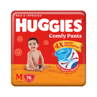 Huggies Comfy Baby Pant Diapers - M(76 Pieces)