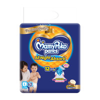 MamyPoko All Night Absorb, Coco Care Pant Diapers - L(62 Pieces)