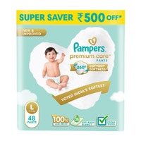 Pampers Premium Care Pant Diapers - L(48 Pieces)