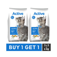 Active Buy 1 get 1 Ocean Fish 6 kg (2x3 kg) Dry Adult Cat Food