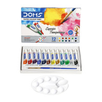 DOMS Watercolour Tubes 12 Shades(Set of 1, Multicolor)