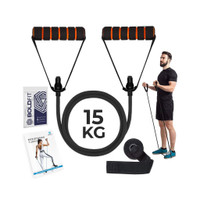 BOLDFIT Resistance Tube, Exercise & Stretching Resistance Band Set For Men & Women Workout Resistance Tube(Black)