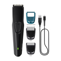 PHILIPS BT1233/18, Dura Power Tech, Skin Safe Trim Trimmer 30 min  Runtime 3 Length Settings(Black)