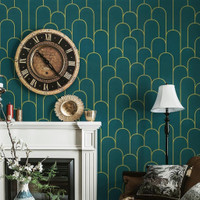 Wollzo 500 cm x 45 cm Waterproof Decorative Vinyl Wallpaper(Green)