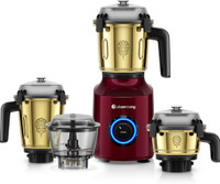 Atomberg Zenova Special Edition|Unique Coarse Mode for Silbatta-like Texture| 550 W Mixer Grinder(Zenova Special Edition | 4 Jars | Red Wine with Heritage Brass)