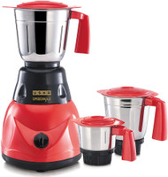 USHA Power full 500 W Mixer Grinder(SP500M23 | 3 Jars | Red)