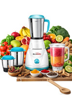 Bluemix Super Smart 750 W Mixer Grinder(Lily 750W daily collection powerful mixer grinder | 4 Jars | White & Sky Blue)