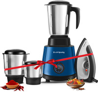 Longway Roto Max with Powerful Motor &amp; Kwid 1100 Watt Dry Iron | 500 W Juicer Mixer Grinder(Roto-Max | 3 Jars | Blue &amp; Black) Flipkart Deal
