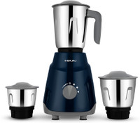 BAJAJ GX1 Ninja Series 500 W Mixer Grinder(410638 | 3 Jars | Blue/Grey)